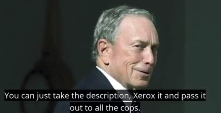 Bloomberg’s outrageous defense of police harassment of young black men gets picked up by the New York Times, sort of