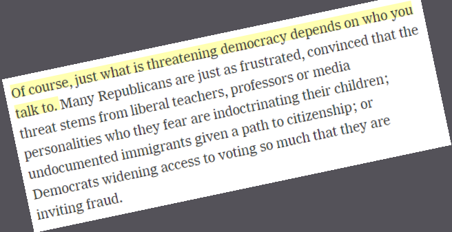 The New York Times is making a mockery of democracy fears