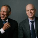 Joe Kahn, right, and Dean Baquet, in happier times. (NYT photo)