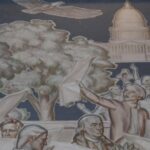 Detail from a mural in the Library of Congress: “Educate and inform the mass of the people.”