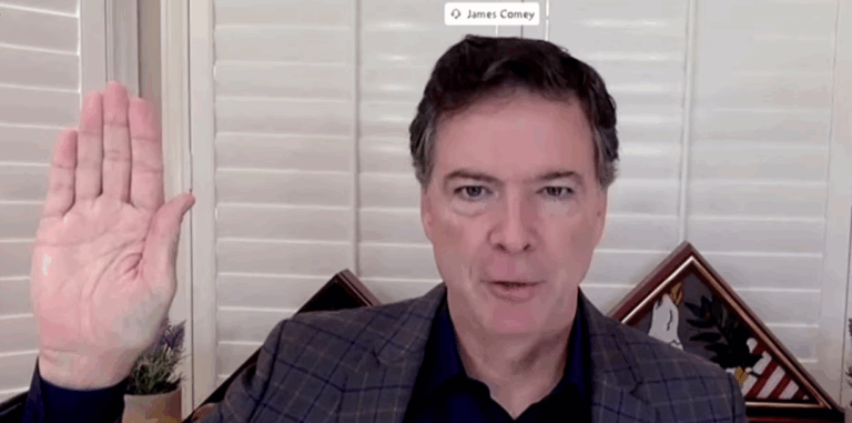 Comey testifying in 2020