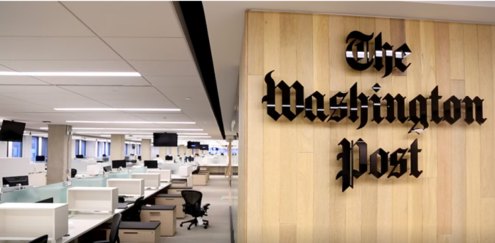 Empty Washington Post newsroom