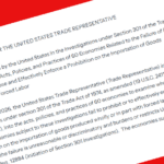 Trump memo to trade representative about new tariffs